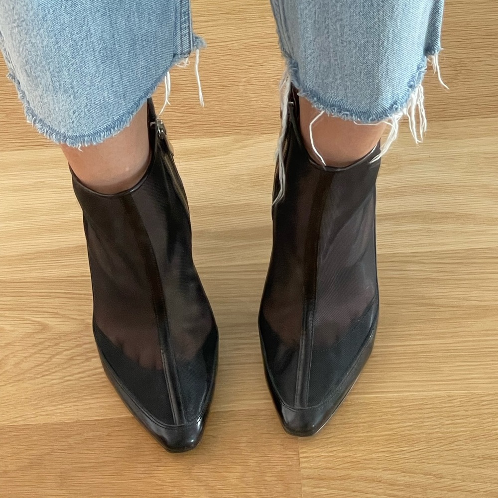 Diane Von Furstenberg Mesh Heel Booties
